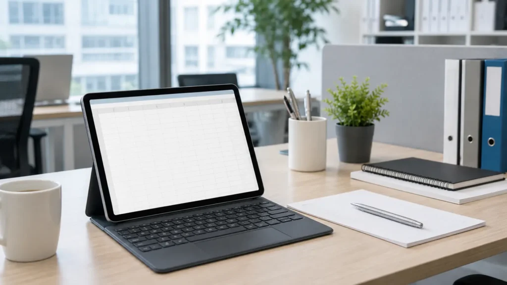 Chromebook(クロームブック)でエクセルを開くイメージ